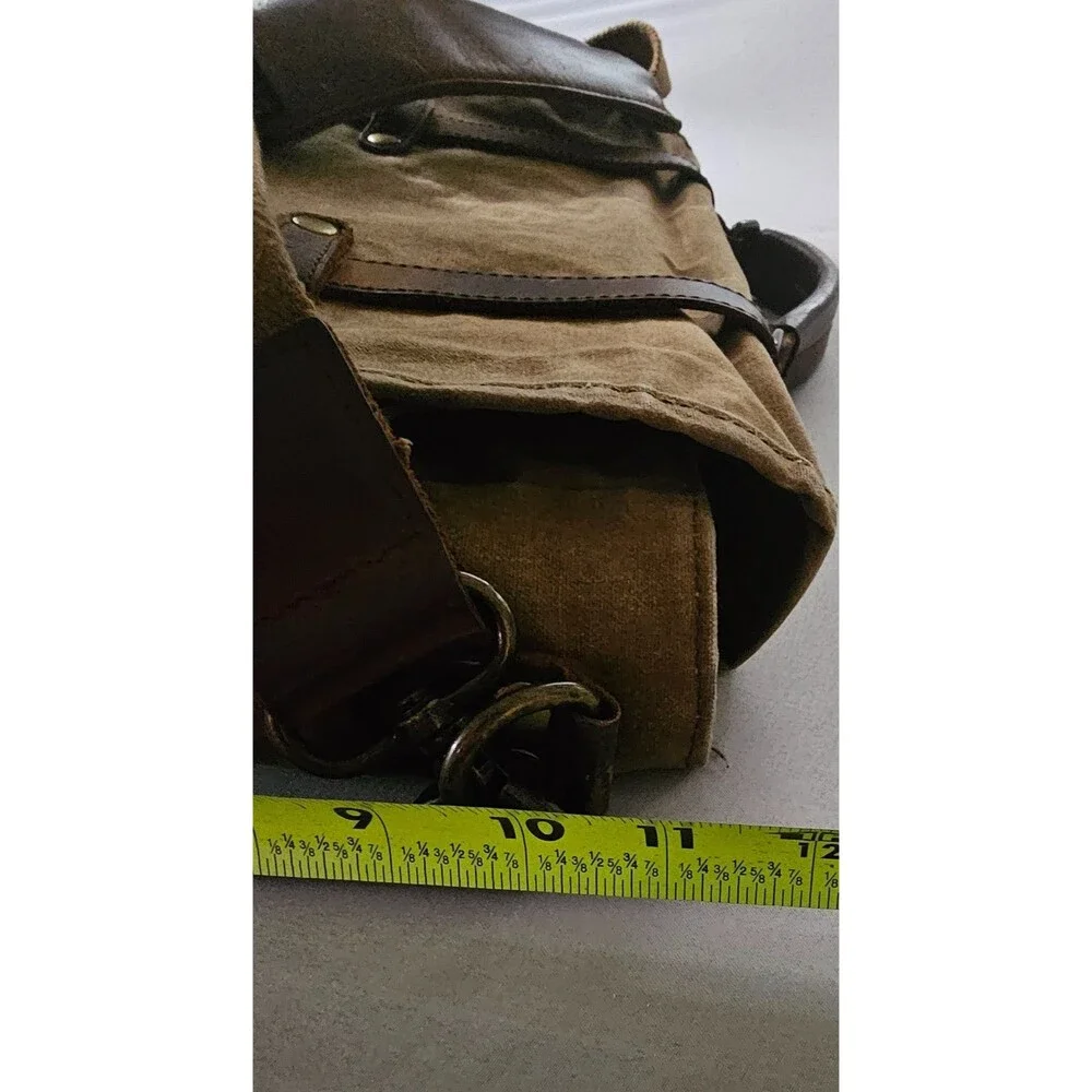 Newhey Waterproof Waxed Canvas Messenger Bag Olive Army Green Laptop Briefcase